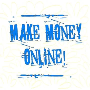 Writing note showing Make Money Online. Business photo showcasing making profit Illustrazione stock