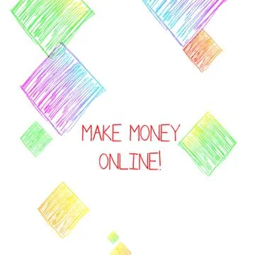Writing note showing Make Money Online. Business photo showcasing making profit Stock Illustration
