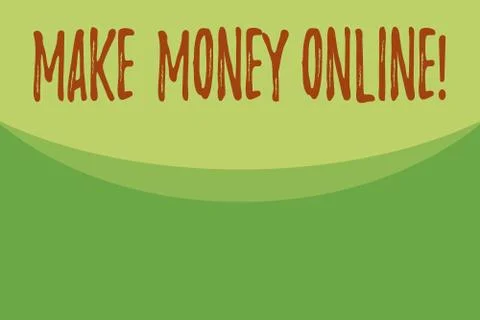 Writing note showing Make Money Online. Business photo showcasing making profit 스톡 일러스트