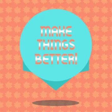 Writing note showing Make Things Better. Business photo showcasing improve Stock Illustration