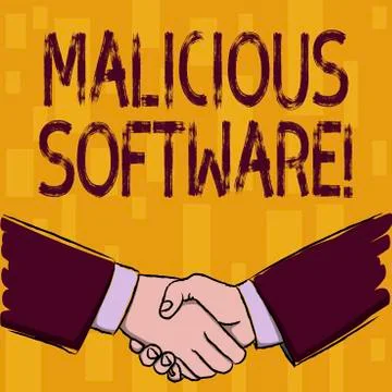 Writing note showing Malicious Software. Business photo showcasing the software 스톡 일러스트