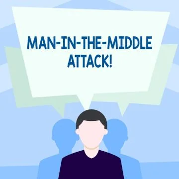 Writing note showing Man In The Middle Attack. Business photo showcasing Stock-Illustration