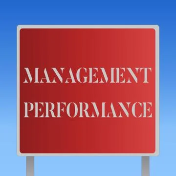 Writing note showing Management Performance. Business photo showcasing feedback 스톡 일러스트