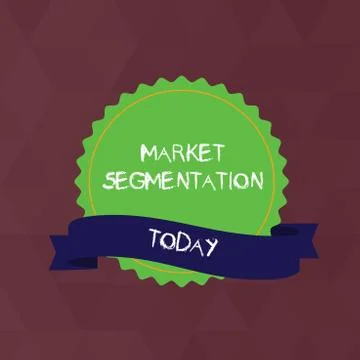 Writing note showing Market Segmentation. Business photo showcasing dividing a Illustrazione stock
