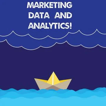 Writing note showing Marketing Data And Analytics. Business photo showcasing Stock Illustration