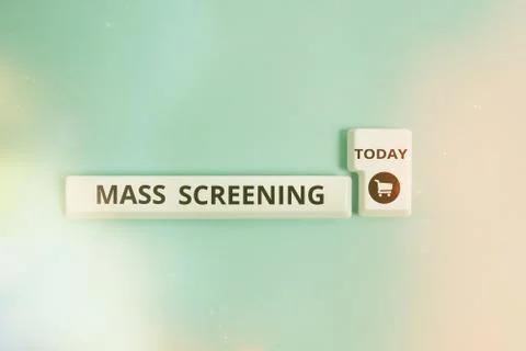 Writing note showing Mass Screening. Business photo showcasing health evaluation Stock Photos