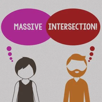 Writing note showing Massive Intersection. Business photo showcasing atgrade Illustrazione stock