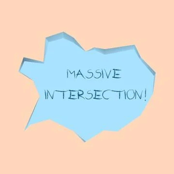 Writing note showing Massive Intersection. Business photo showcasing atgrade 스톡 일러스트