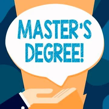 Writing note showing Master S Degree. Business photo showcasing academic degree イラスト素材