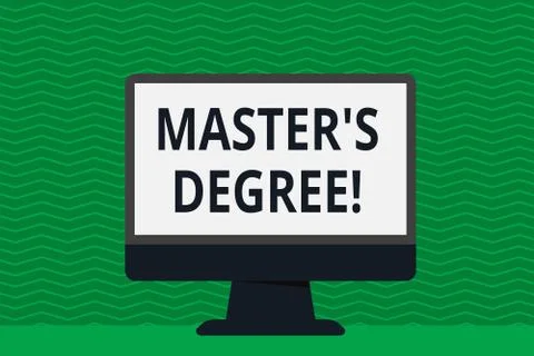 Writing note showing Master S Degree. Business photo showcasing academic degree イラスト素材