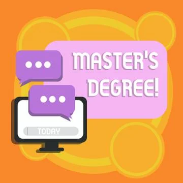Writing note showing Master S Degree. Business photo showcasing academic degree イラスト素材