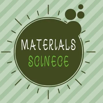 Writing note showing Materials Science. Business photo showcasing Stock Illustration