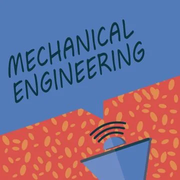 Writing note showing Mechanical Engineering. Business photo showcasing deals Stock Illustration