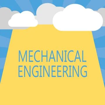 Writing note showing Mechanical Engineering. Business photo showcasing deals  Stock Illustration