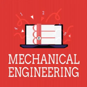 Writing note showing Mechanical Engineering. Business photo showcasing deals Stock Illustration