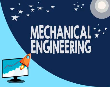 Writing note showing Mechanical Engineering. Business photo showcasing deals Stock Illustration