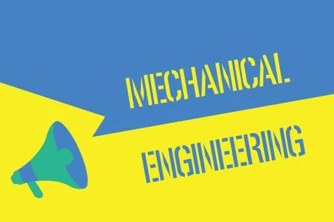 Writing note showing Mechanical Engineering. Business photo showcasing deals Stock Illustration