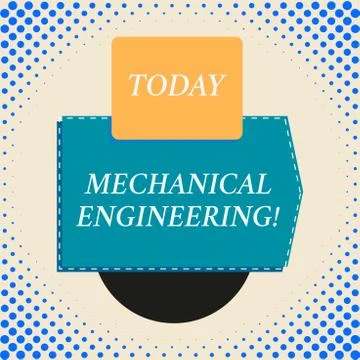 Writing note showing Mechanical Engineering. Business photo showcasing deals Stock Illustration