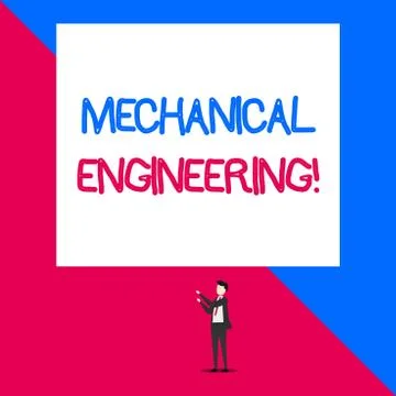 Writing note showing Mechanical Engineering. Business photo showcasing deals Stock Illustration
