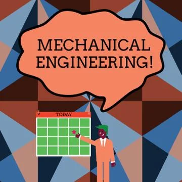 Writing note showing Mechanical Engineering. Business photo showcasing deals Stock Illustration