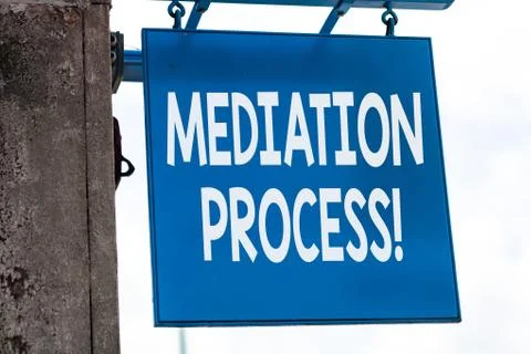Writing note showing Mediation Process. Business photo showcasing informal and Stock Photos