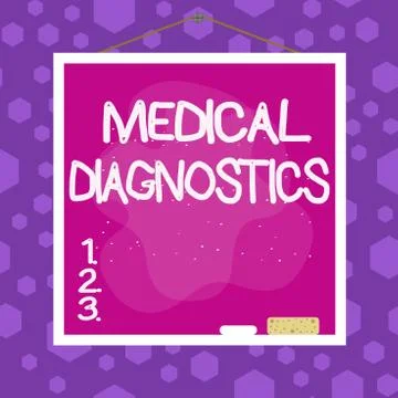 Writing note showing Medical Diagnostics. Business photo showcasing a symptom or Stock Illustration
