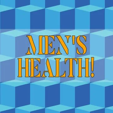 Writing note showing Men S Health. Business photo showcasing state of complete 스톡 일러스트
