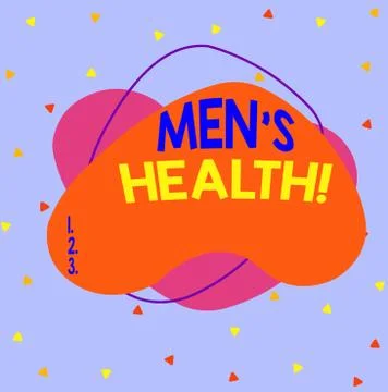 Writing note showing Men S Health. Business photo showcasing state of complete Stock Illustration
