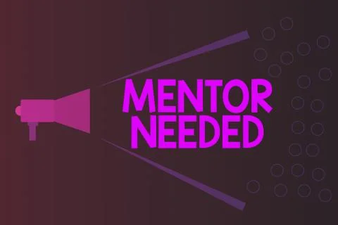Writing note showing Mentor Needed. Business photo showcasing wanted help for Stock Illustration
