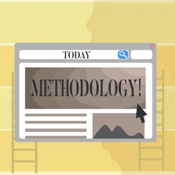 Writing note showing Methodology. Business photo showcasing System of Methods Stock Illustration