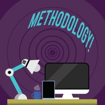 Writing note showing Methodology. Business photo showcasing System of Methods Stock Illustration