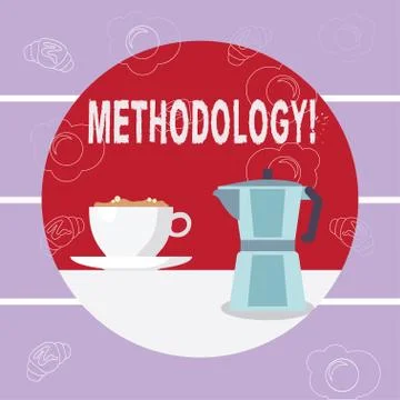Writing note showing Methodology. Business photo showcasing System of Methods Stock Illustration