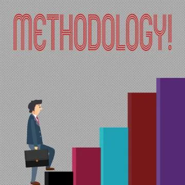 Writing note showing Methodology. Business photo showcasing System of Methods Stock Illustration