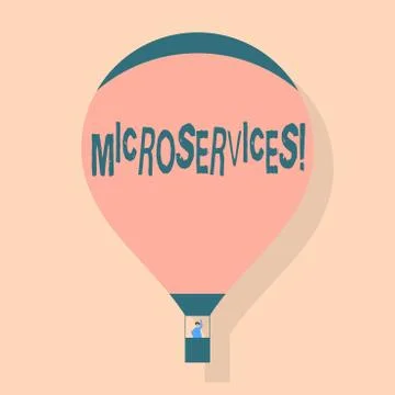 Writing note showing Microservices. Business photo showcasing Software Stock Illustration