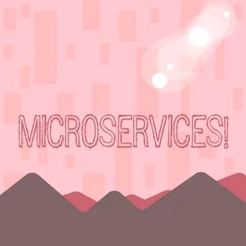 Writing note showing Microservices. Business photo showcasing Software Illustrazione stock