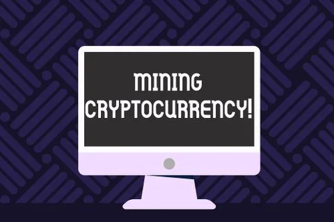 Writing note showing Mining Cryptocurrency. Business photo showcasing handling 스톡 일러스트