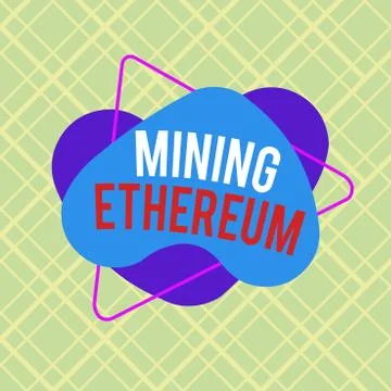 Writing note showing Mining Ethereum. Business photo showcasing the process of 스톡 일러스트
