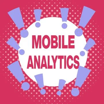Writing note showing Mobile Analytics. Business photo showcasing studies the イラスト素材