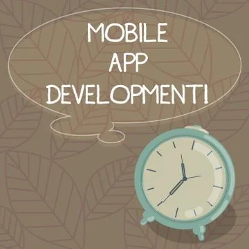 Writing note showing Mobile App Development. Business photo showcasing Stock Illustration