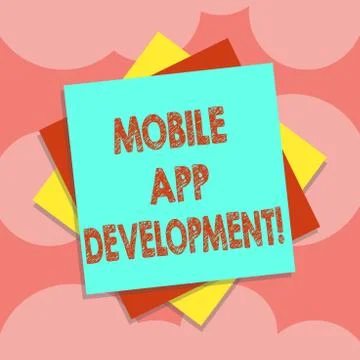 Writing note showing Mobile App Development. Business photo showcasing 스톡 일러스트