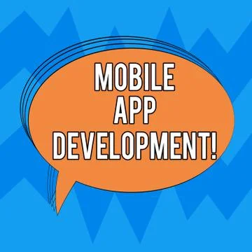 Writing note showing Mobile App Development. Business photo showcasing Stock Illustration