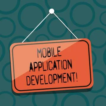 Writing note showing Mobile Application Development. Business photo showcasing Stock Illustration