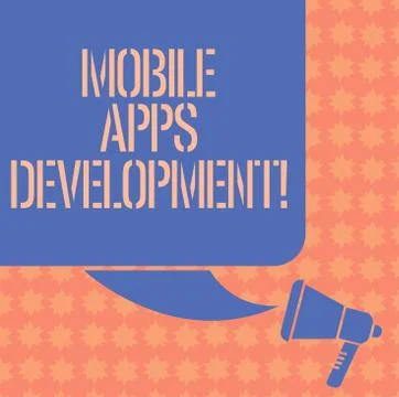 Writing note showing Mobile Apps Development. Business photo showcasing Process イラスト素材