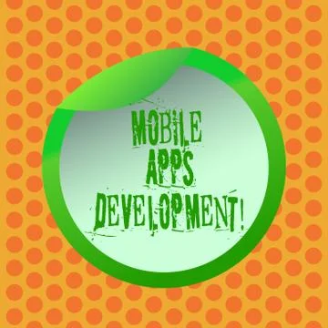 Writing note showing Mobile Apps Development. Business photo showcasing Process Stock Illustration