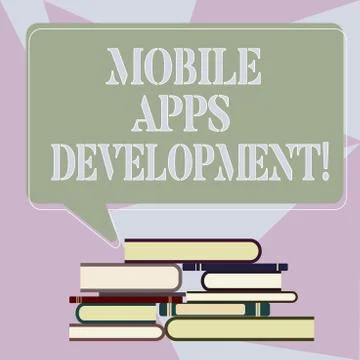 Writing note showing Mobile Apps Development. Business photo showcasing Process Stock Illustration