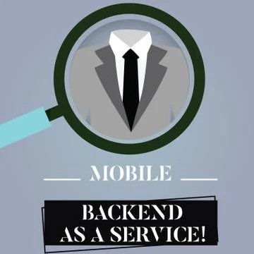Writing note showing Mobile Backend As A Service. Business photo showcasing 库存插图