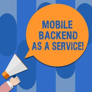 Writing note showing Mobile Backend As A Service. Business photo showcasing Illustrazione stock