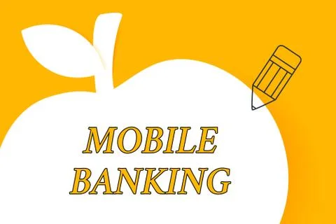 Writing note showing Mobile Banking. Business photo showcasing Monitoring イラスト素材