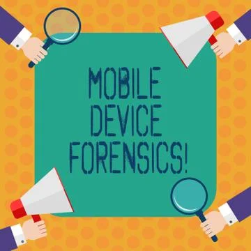 Writing note showing Mobile Device Forensics. Business photo showcasing イラスト素材