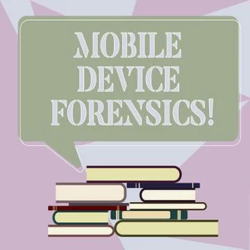 Writing note showing Mobile Device Forensics. Business photo showcasing Stock Illustration